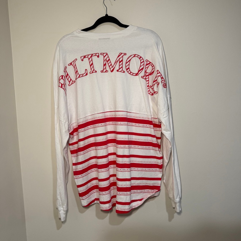 Biltmore Estate Christmas Spirit Jersey XL Gingerbread Candy Cane Striped